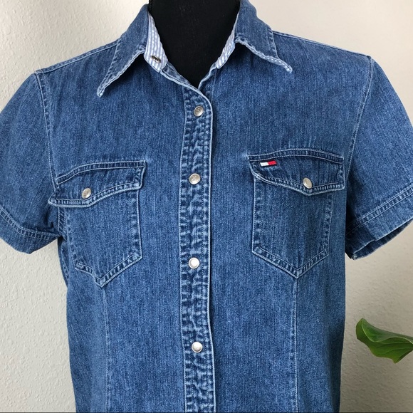 Tommy Hilfiger Tops - Tommy Hilfiger | VTG 2 Pocket Jean Shirt